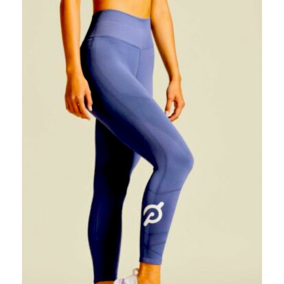 Peloton NUX lilac legging pants fun textured striped stretch sz M - Picture 8 of 8